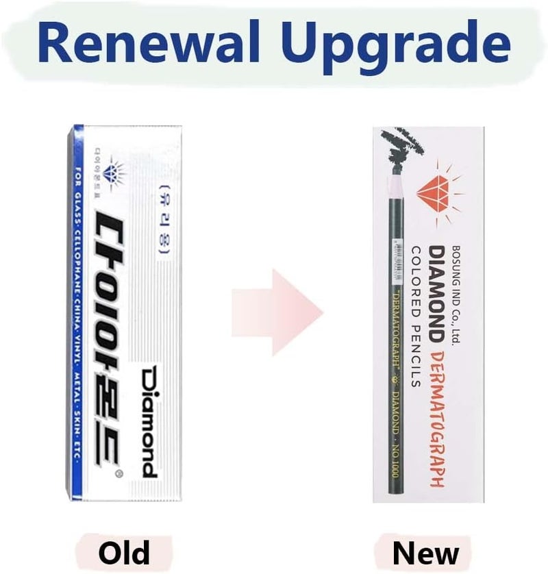 Diamond Dotz Diamond Peel-Off China Markers/Grease Pencils for Glass, Cellophane, Vinyl, Metal, Etc. (12 Pencils) (Black) - Image 1